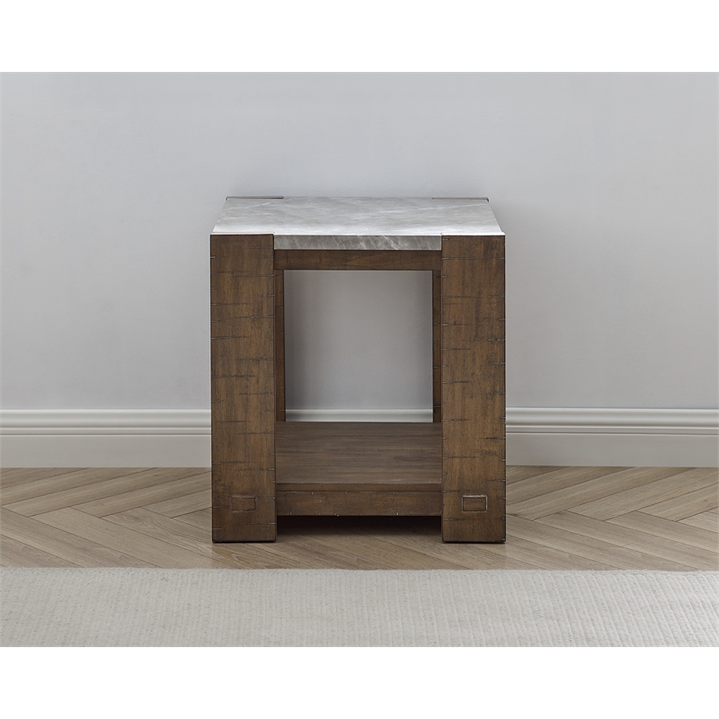 Steve Silver Libby Engineered Wood End Table in Brown