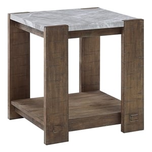 Steve Silver Libby Engineered Wood End Table in Brown