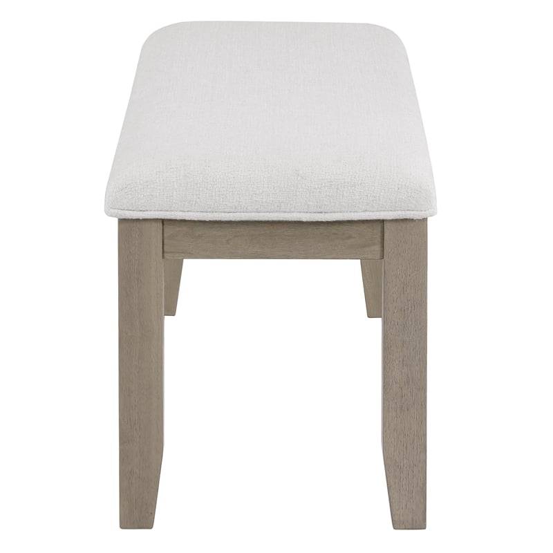 Steve Silver Lily Polyester Upholstered Dining Bench in Gray