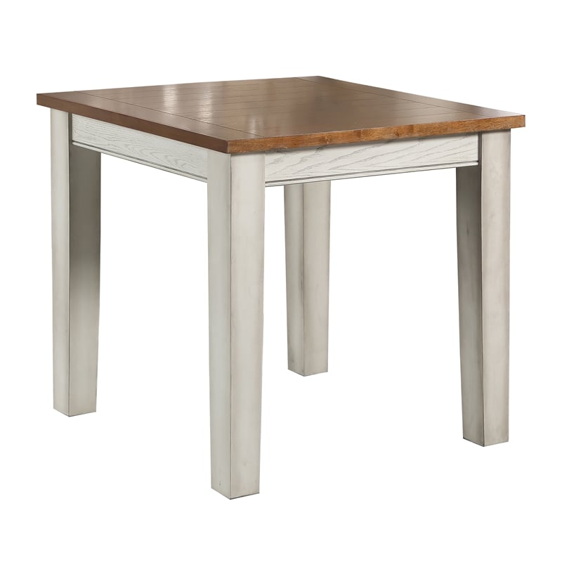 Steve Silver Lindale 5-Piece Engineered Wood Counter Dining Set in White
