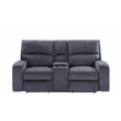 Steve Silver Lovell Polyester Upholstered Power Console Loveseat in Gray