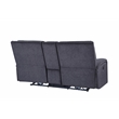 Steve Silver Lovell Polyester Upholstered Power Console Loveseat in Gray