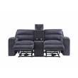 Steve Silver Lovell Polyester Upholstered Power Console Loveseat in Gray