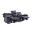 Steve Silver Lovell Polyestered Upholstered Power Sofa in Gray