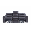 Steve Silver Lovell Polyestered Upholstered Power Sofa in Gray
