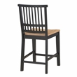 Steve Silver Magnolia Rubberwood/Iron Counter Chair in Black (Set of 2)