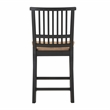 Steve Silver Magnolia Rubberwood/Iron Counter Chair in Black (Set of 2)