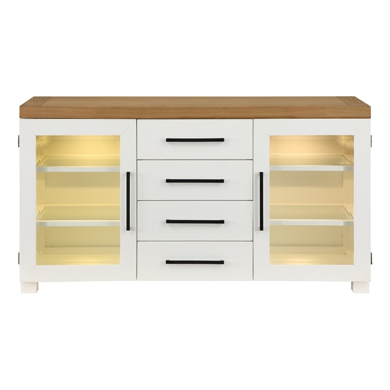 Steve Silver Magnolia Engineered Wood Buffet/Server in White