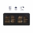 Steve Silver Magnolia Engineered Wood Buffet/Server in Black