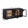 Steve Silver Magnolia Engineered Wood Buffet/Server in Black