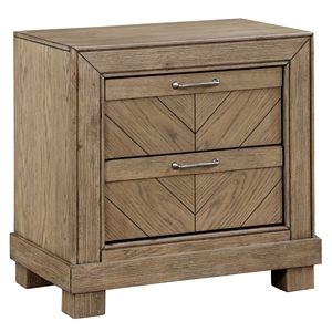 Steve Silver Montana Engineered Wood Bedroom Nightstand in Brown