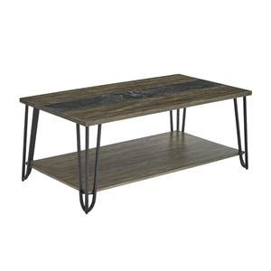Steve Silver 46&quot Rectangular Harper Cocktail Table with Sintered Stone