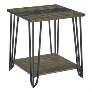 Steve Silver Harper 22&quot width Rectangular End Table w/Sintered Stone Inlay
