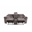 Steve Silver Nashville Glider Recliner Console Loveseat Gray