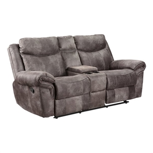 Steve Silver Nashville Glider Recliner Console Loveseat Gray