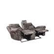 Steve Silver Nashville Glider Recliner Console Loveseat Gray