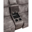 Steve Silver Nashville Glider Recliner Console Loveseat Gray