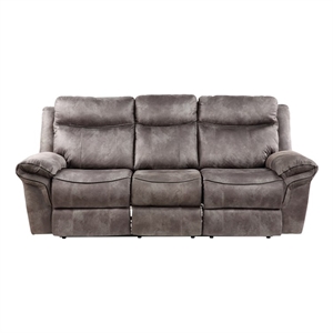 Steve Silver Nashville Recliner Sofa Grey w/ Drop-Down Console