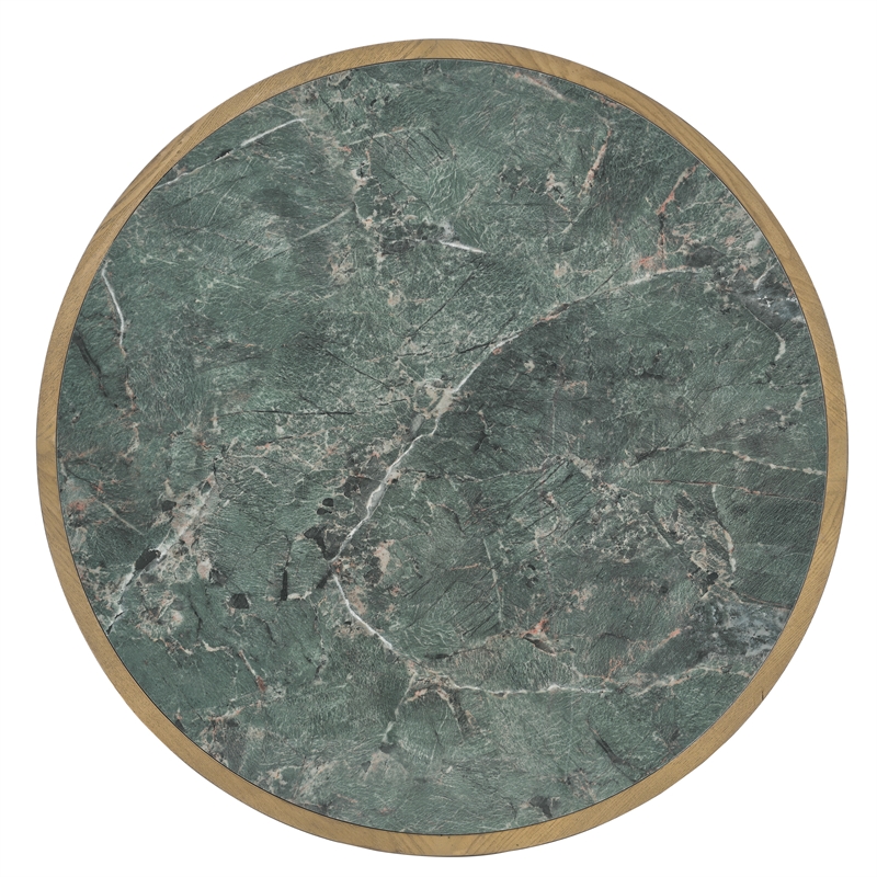 Steve Silver Novato Engineered Wood End Table w/Sintered Stone in Light Brown