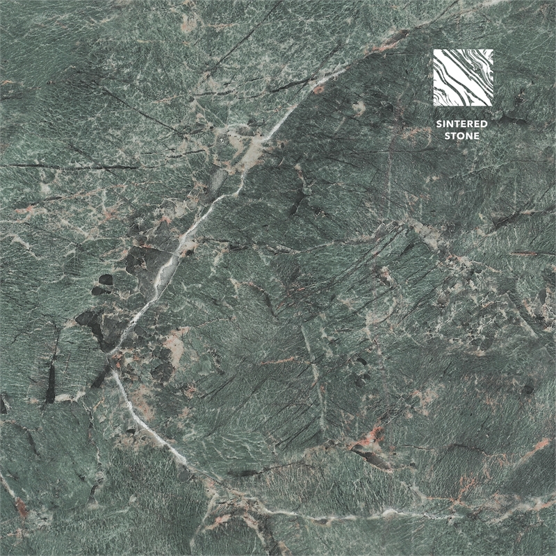 Steve Silver Novato Engineered Wood End Table w/Sintered Stone in Light Brown