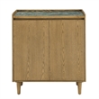 Steve Silver Company Novato Sintered Stone Top Bar Cabinet in Light Brown