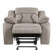 Steve Silver Tyson Manual Leatherette Recliner Gray