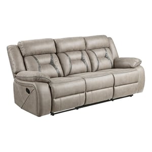 Steve Silver 86&quot Tyson Manual Reclining Sofa w/ Drop Down Console Grey