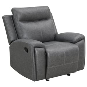 Steve Silver Gaston Manual Chair Gray with Glider