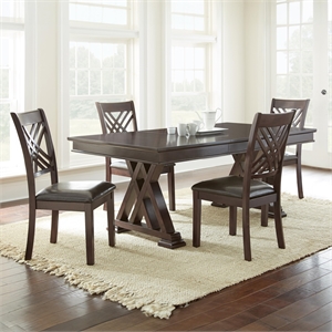 Steve Silver Adrian 5pc Dining Set in Brown