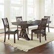 Steve Silver Adrian 5pc Dining Set in Brown