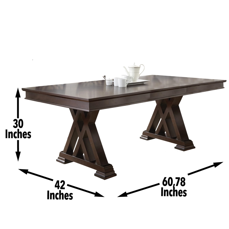 Steve Silver Adrian 5pc Dining Set in Brown