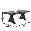 Steve Silver Adrian 5pc Dining Set in Brown