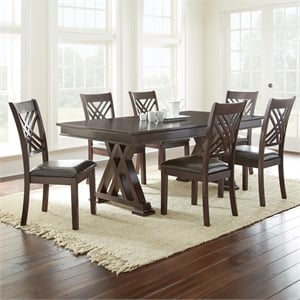 Steve Silver Adrian 7pc Dining Set in Brown