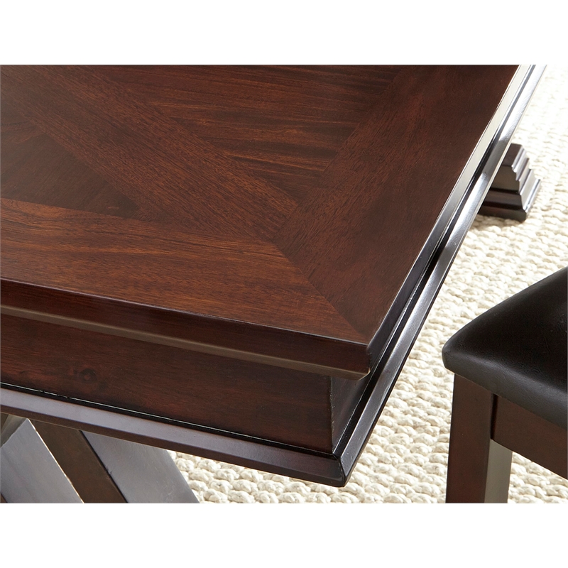Steve Silver Adrian 9pc Dining Set in Brown