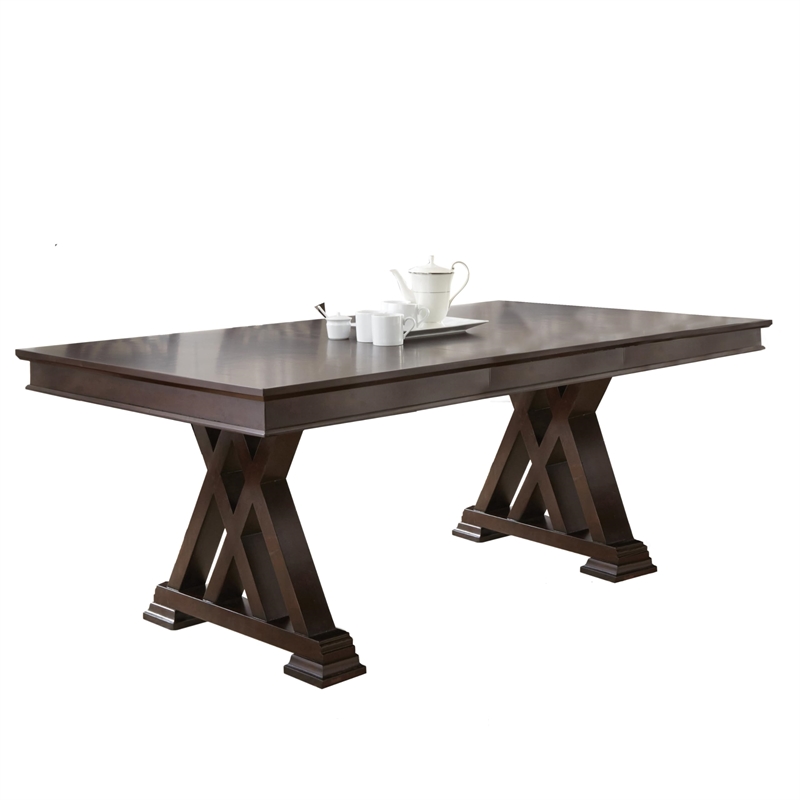 Steve Silver Adrian 9pc Dining Set in Brown