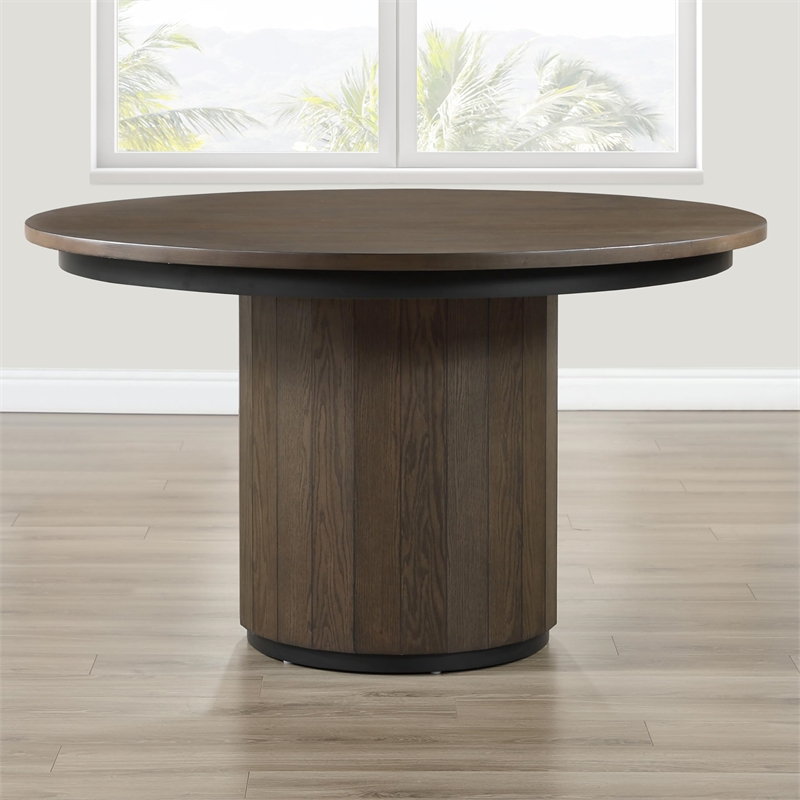 Steve Silver Burlington Dining Table in Brown