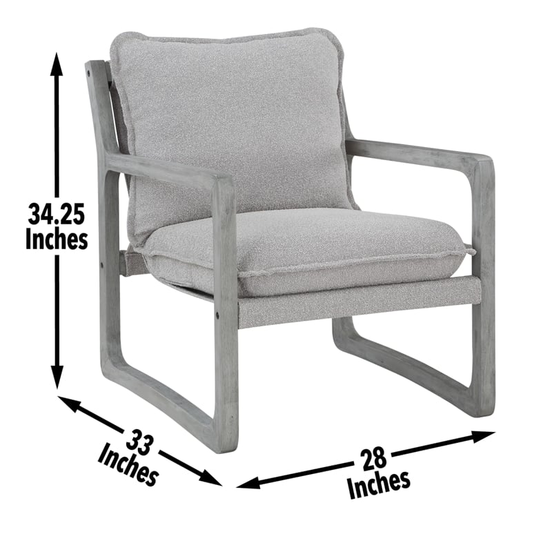 Steve Silver Kai Upholstered Accent Chair in Gray