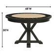 Steve Silver Rylie Dining Table with Game Top in Black and Sand