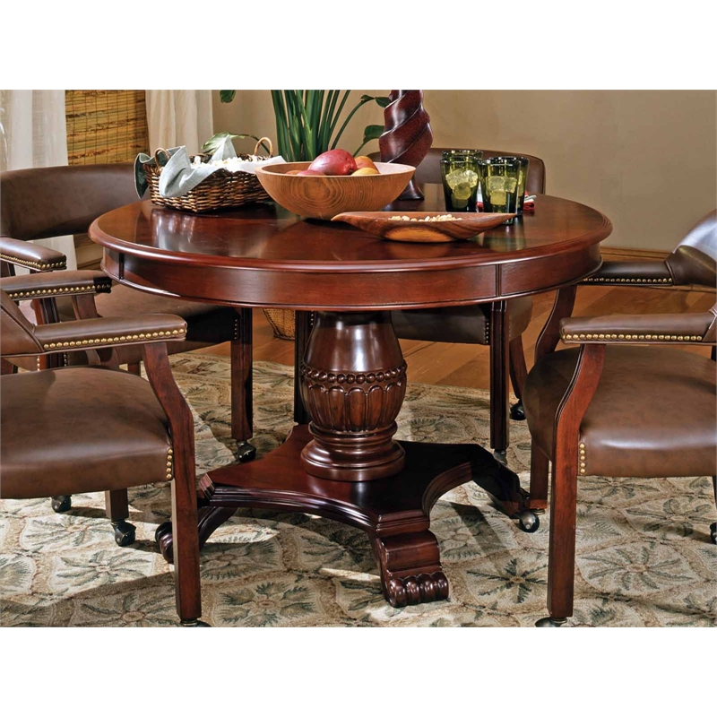 Steve Silver Tournament Game Table in Chery Finish