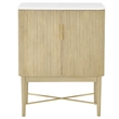 Steve Silver Vida Marble Top Wine Cabinet Blonde Finish in Brown