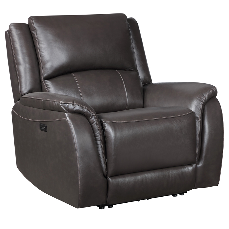 Steve Silver Alexandria Power Recliner in Chocolate