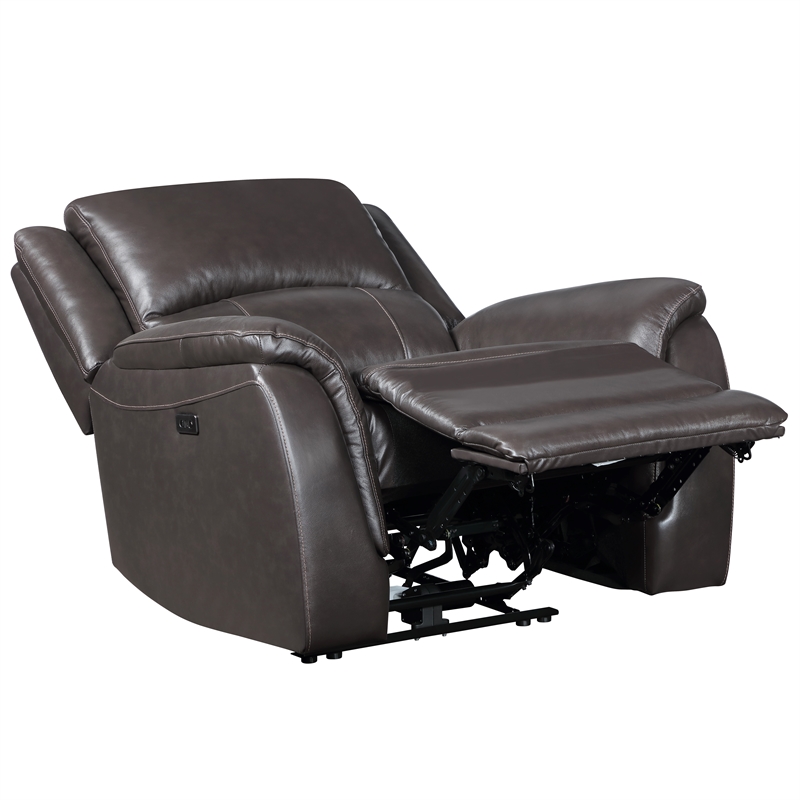 Steve Silver Alexandria Power Recliner in Chocolate