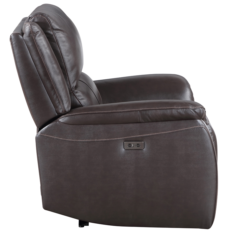 Steve Silver Alexandria Power Recliner in Chocolate