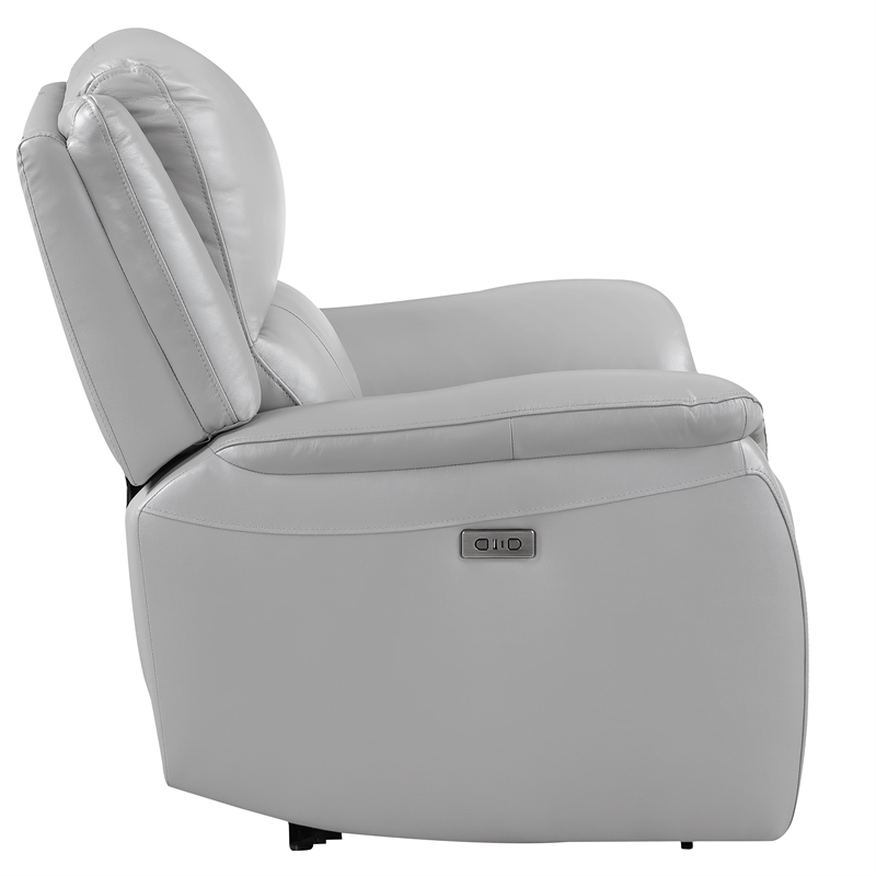 Steve Silver Alexandria Power Recliner in Gray