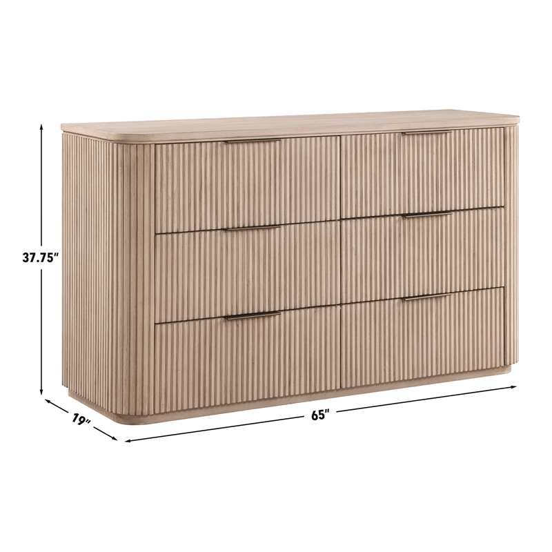Steve Silver Henry Dresser and Mirror in Sand/Tan
