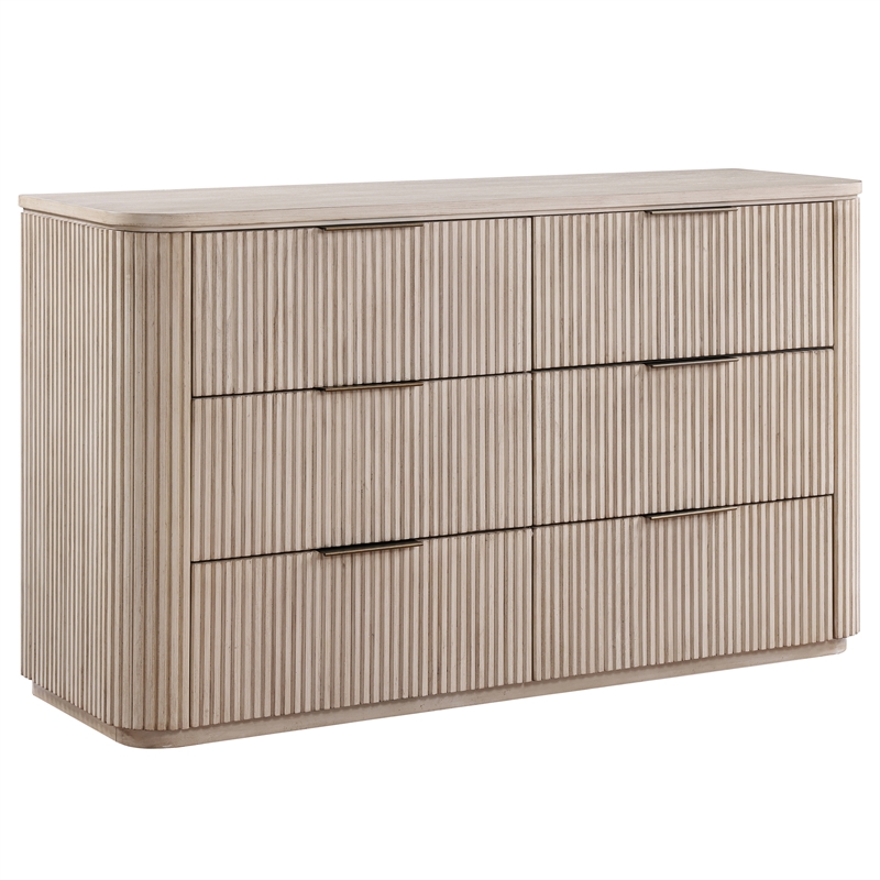 Steve Silver Henry Dresser and Mirror in Sand/Tan