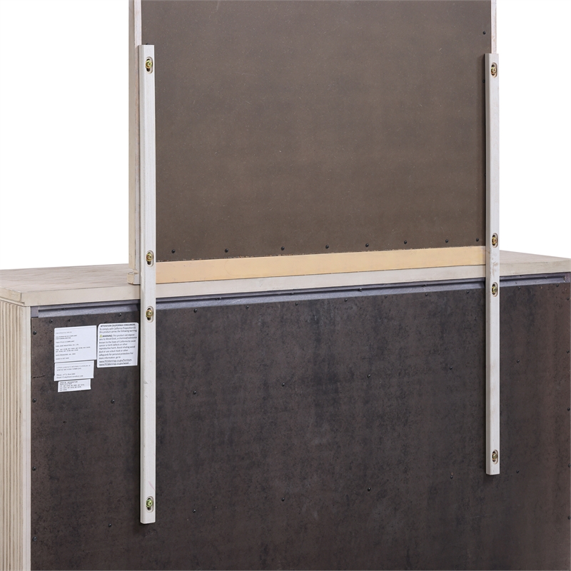 Steve Silver Henry Dresser and Mirror in Sand/Tan