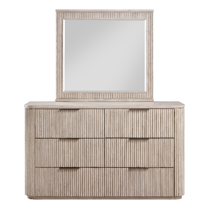 Steve Silver Henry Dresser and Mirror in Sand/Tan