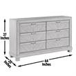 Steve Silver Montana Dresser and Mirror in Gray