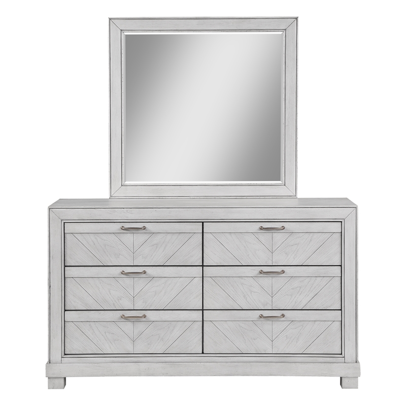 Steve Silver Montana Dresser and Mirror in Gray